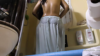 Indian Maid'S Shower And Cleaning Session Caught On Hidden Camera