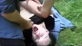 European Girl Gets Naughty In The Park