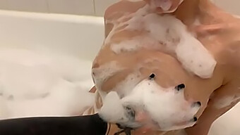 Lesbian Gina Gerson Takes A Bubble Bath