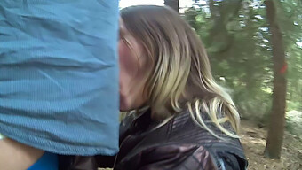 European Milf Barbara Sucks Big Cock In The Woods