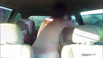 A Russian Woman Gets Fucked In Her Car