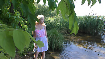 Blonde Teen Anna Mai Enjoys A Spontaneous Fuck By The Lake