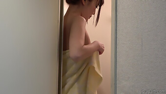 Japanese Schoolgirl Sarina Kurokawa Takes A Shower On Cam