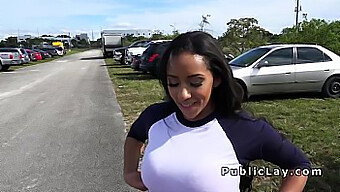 Cash For Latina'S Big Tits: Public Hardcore Action