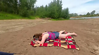 Russian Milf Gives A Mind-Blowing Oral Performance On The Beach