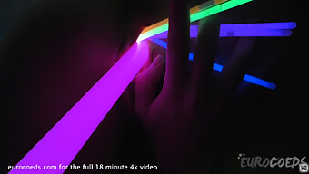 Glow Stick Masturbation With A Beautiful Girl