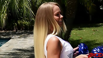 Busty Cheerleader Gets Fucked And Creampied