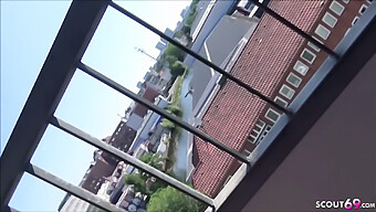 Lina Gets Fucked And Facialized By A Lucky Guy On A Balcony