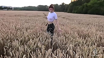 German 18-Year-Old'S First Time In The Cornfield - Pov