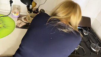 Teen (18+) Gets Hard In The Kitchen