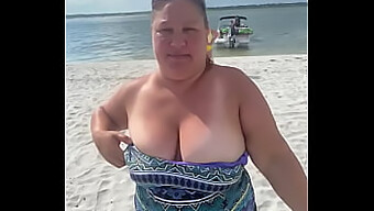 Big-Boobed Wife Of A Duke Gets Exhibitionist On A Public Beach