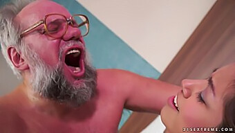 Hairy Old Man Fucks Busty Teenie