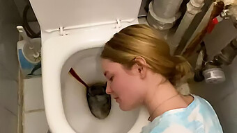 18+ Teen Gets Face Fucked And Pissed On At School