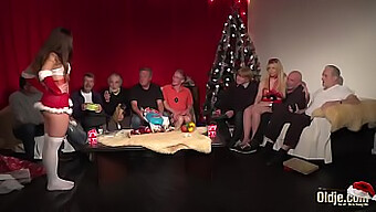 Old And Young Blowjob In A Hardcore Christmas Orgy