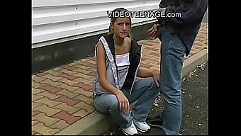 Outdoor Blowjob By A Young Blonde