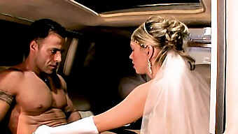 Blonde Bombshell Roge Ferro Gets A Blowjob On Honey Moon In Limo