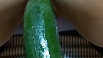 This Redhead Slut Gets A Cucumber In Her Tight Hole