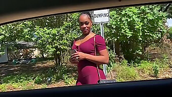 Public Blowjob By A Stunning Black Babe