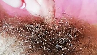 Hairy Teen'S Climax: Close-Up View Of Her Big Clit And Pussy