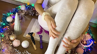 Young Russian Girl Masturbates On Christmas