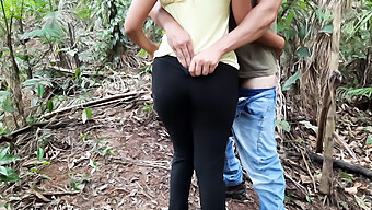 Teen (18+) Gives Anal Creampie To Amateur In The Woods