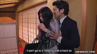 Japanese Secretary Gets Used By Her Boss At Restaurant