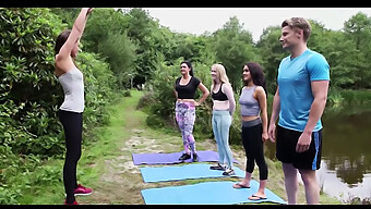 British Man'S Surprise Erection During Outdoor Yoga Session