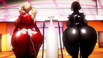 Watch Ann And Makoto'S Hourglasses Inflate In 3d