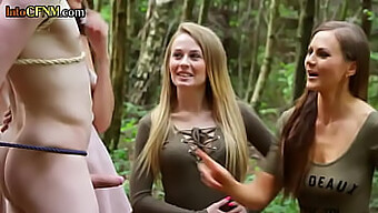 Hd-Video Von Cfnm-Herrin Und Femdom, Die Im Wald Bdsm-Handjobs Und Blowjobs Geben